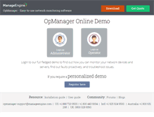 Tablet Screenshot of demo.opmanager.com